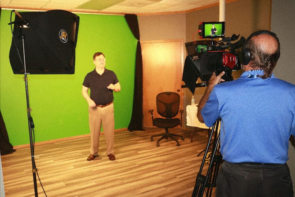 Working in our state-of-the-art in-house green screen is easy, convenient, and affordable. 